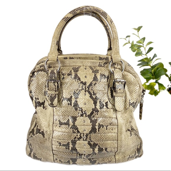 Via Spiga Handbags - Via Spiga Python Print Handbag Tote